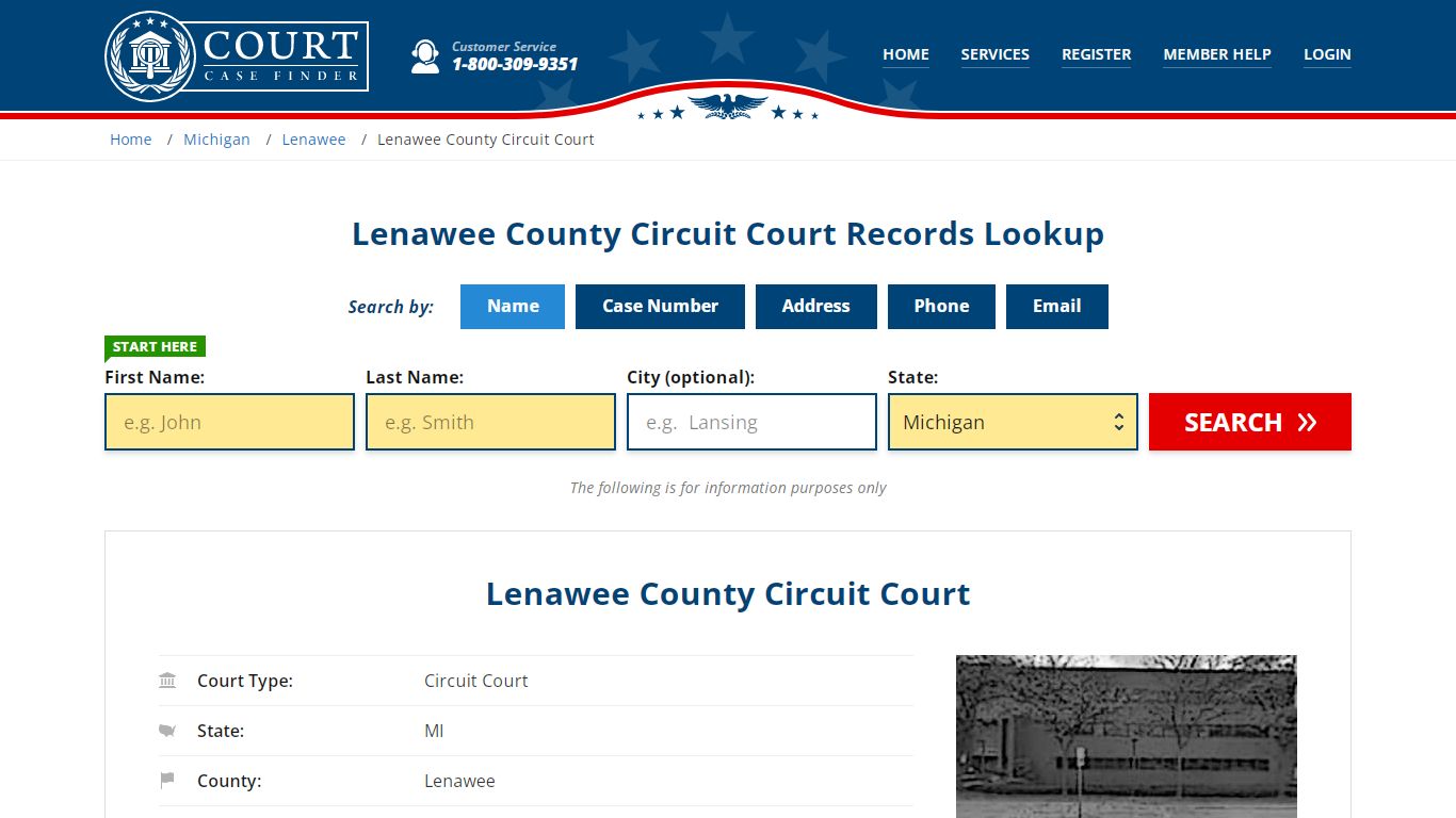 Lenawee County Circuit Court Records Lookup